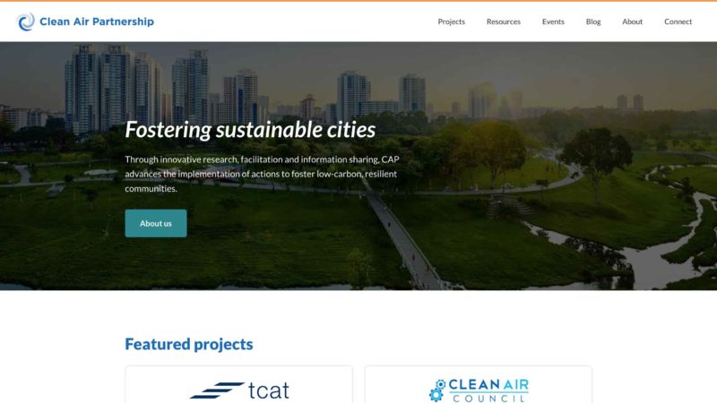 Clean Air Partnership website screen capture
