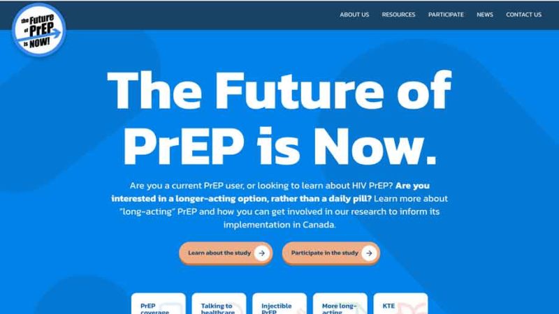 Future of PrEP website screen capture
